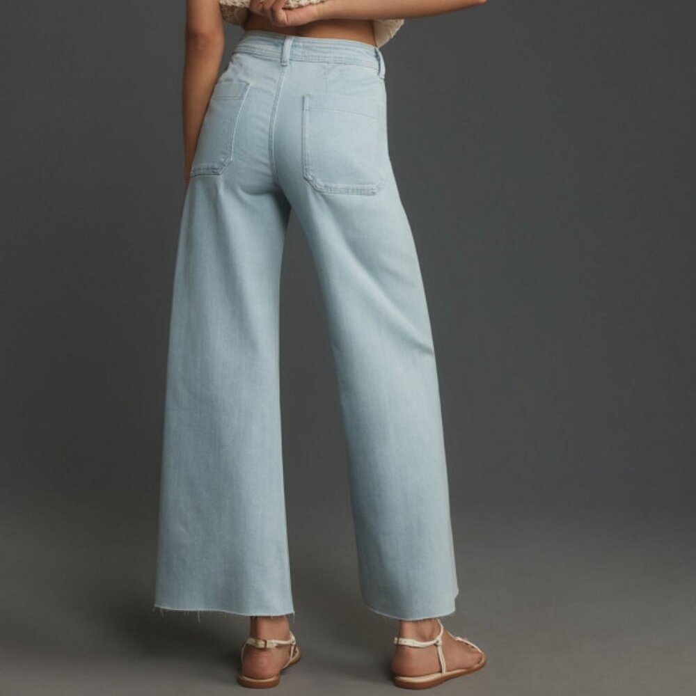 Maeve Anthropologie The Ettie High-Rise Crop Wide-Leg Jeans denim 36211 - Picture 4 of 13